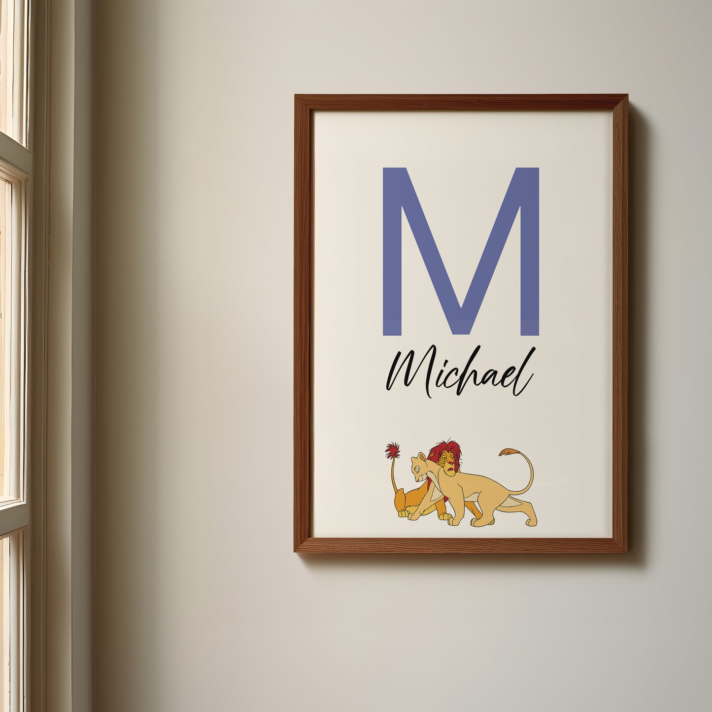 Lion King Name Sign, Personalized Simba and Friends Print, Custom Kids Wall Decor, Disney Nursery Art, Lion King Print Set, Simba Room Decor