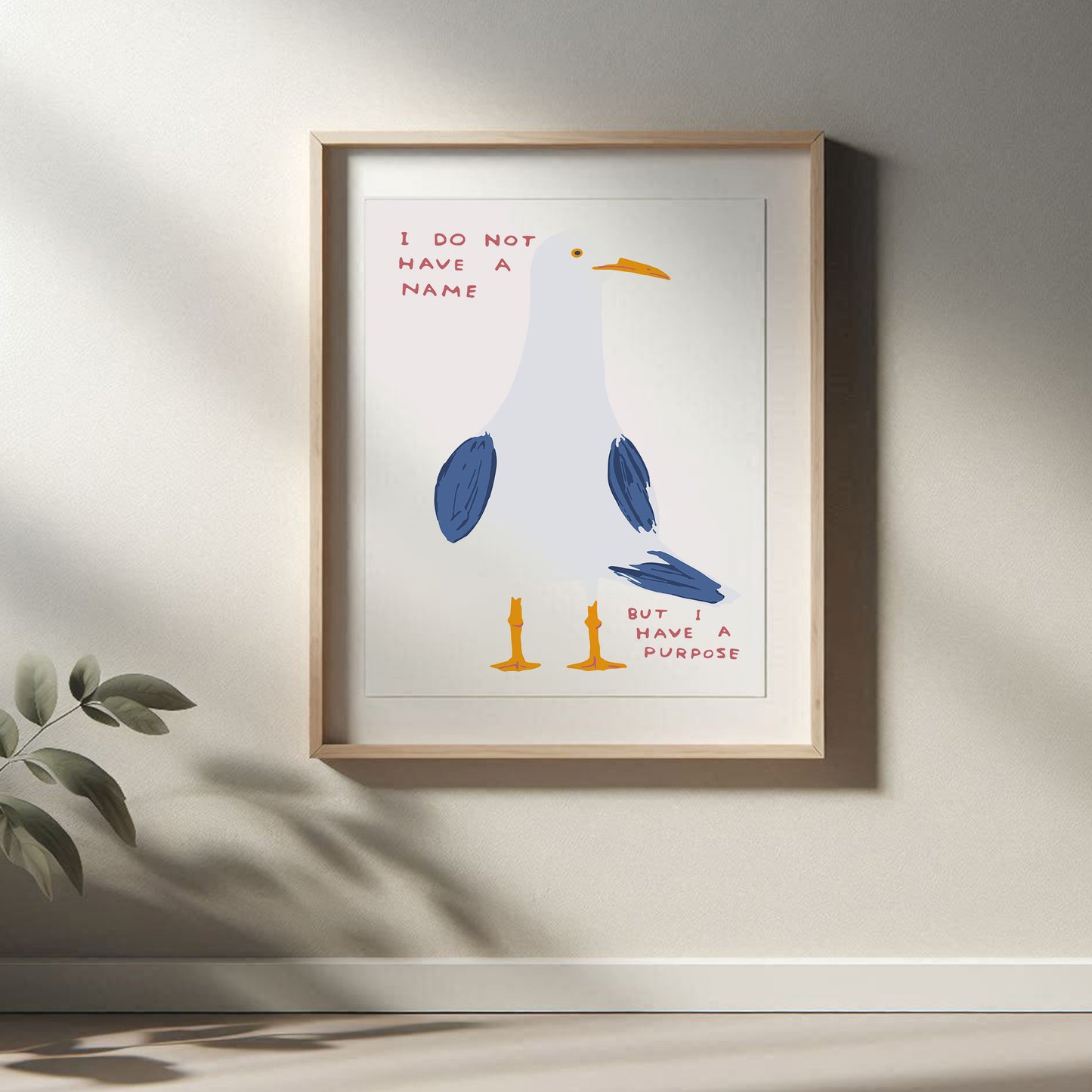 David Shrigley - I Don't Have A Name, Quirky Wall Art, Pop Art Decor, Funny Poster, Contemporary Home Gallery, Humorous Decor