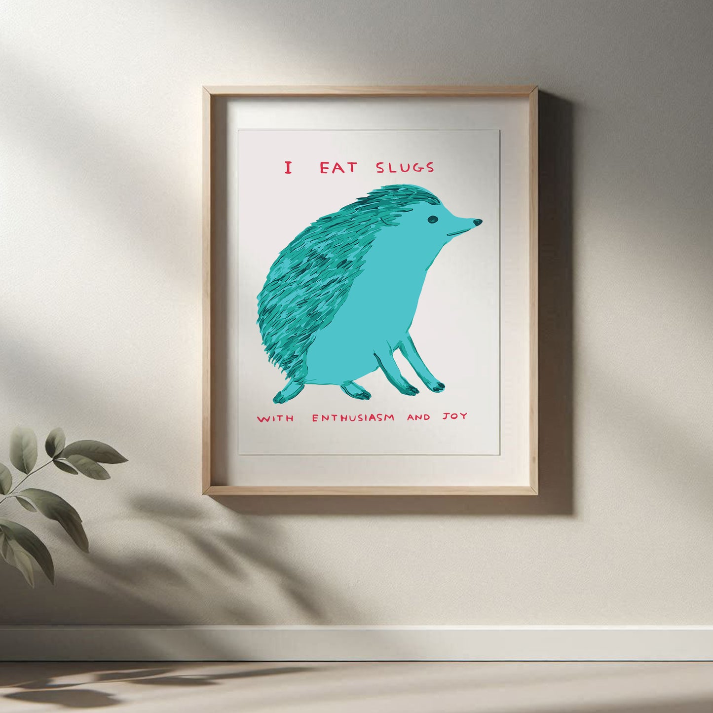 David Shrigley - I Eat Slugs, Shrigley Print, Pop Art Decor, Funny Poster, Contemporary Home Gallery, Humorous Decor, Art