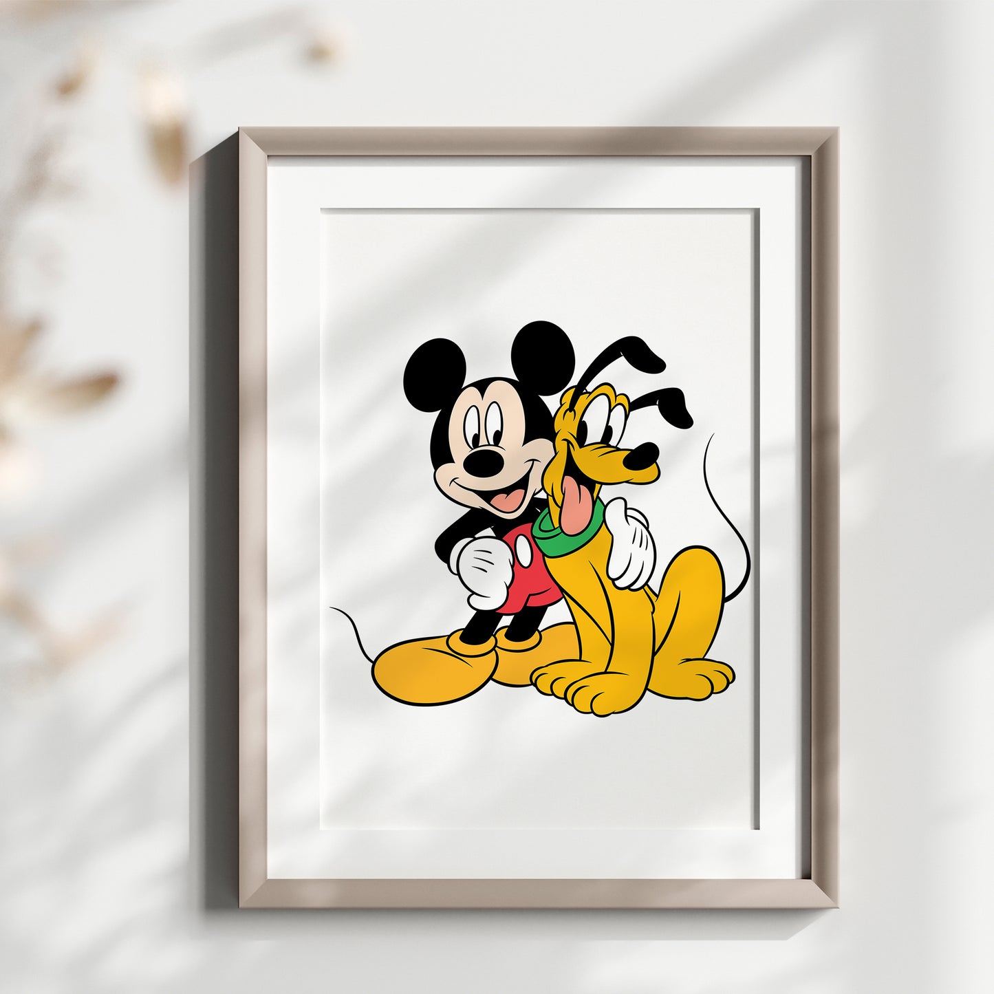 Disney Friends Print Set Mickey, Minnie, Pluto, Goofy, Duffy Duck, Daisy Duck, Watercolor Cartoon Art, Nursery Wall Decor, Kids Room Posters