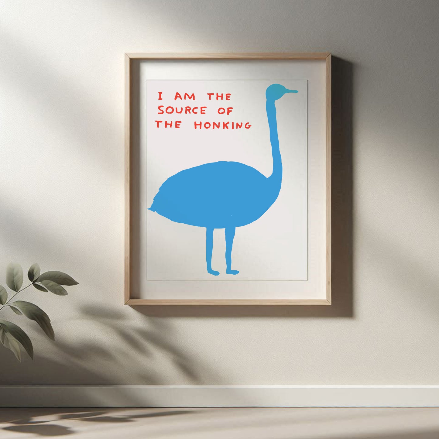 David Shrigley - I Am The Source Of The Honking, Pop Art Decor, Funny Poster, Contemporary Home Gallery, Humorous Decor, Art