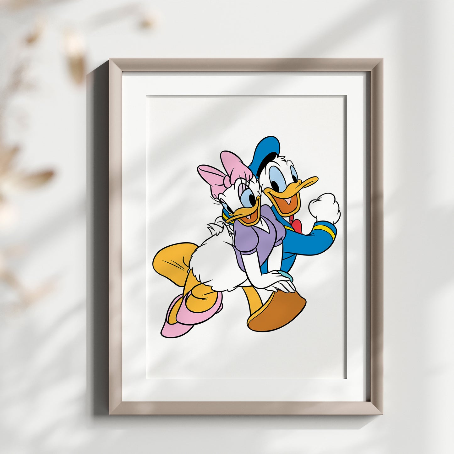 Personalized Duffy & Daisy Duck Name Sign, Custom Duck Print Set, Watercolor Disney Nursery Art, Baby Room Decor, Custom Name Sign Poster, Kids Wall Art