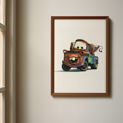 Cars Name Sign, Personalized Cars Print, Custom Kids Wall Decor, Pixar Nursery Art, Lightning McQueen Print Set, Cars Room Decor