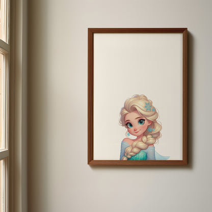 Frozen Name Sign, Personalized Elsa and Anna Print, Custom Kids Wall Decor, Disney Nursery Art, Frozen Sisters Print Set, Elsa Room Decor