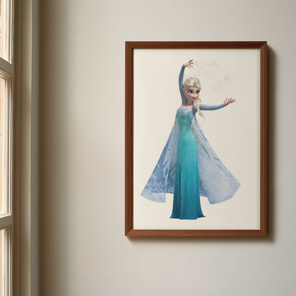Frozen Name Sign, Personalized Elsa and Anna Print, Custom Kids Wall Decor, Disney Nursery Art, Frozen Sisters Print Set, Elsa Room Decor