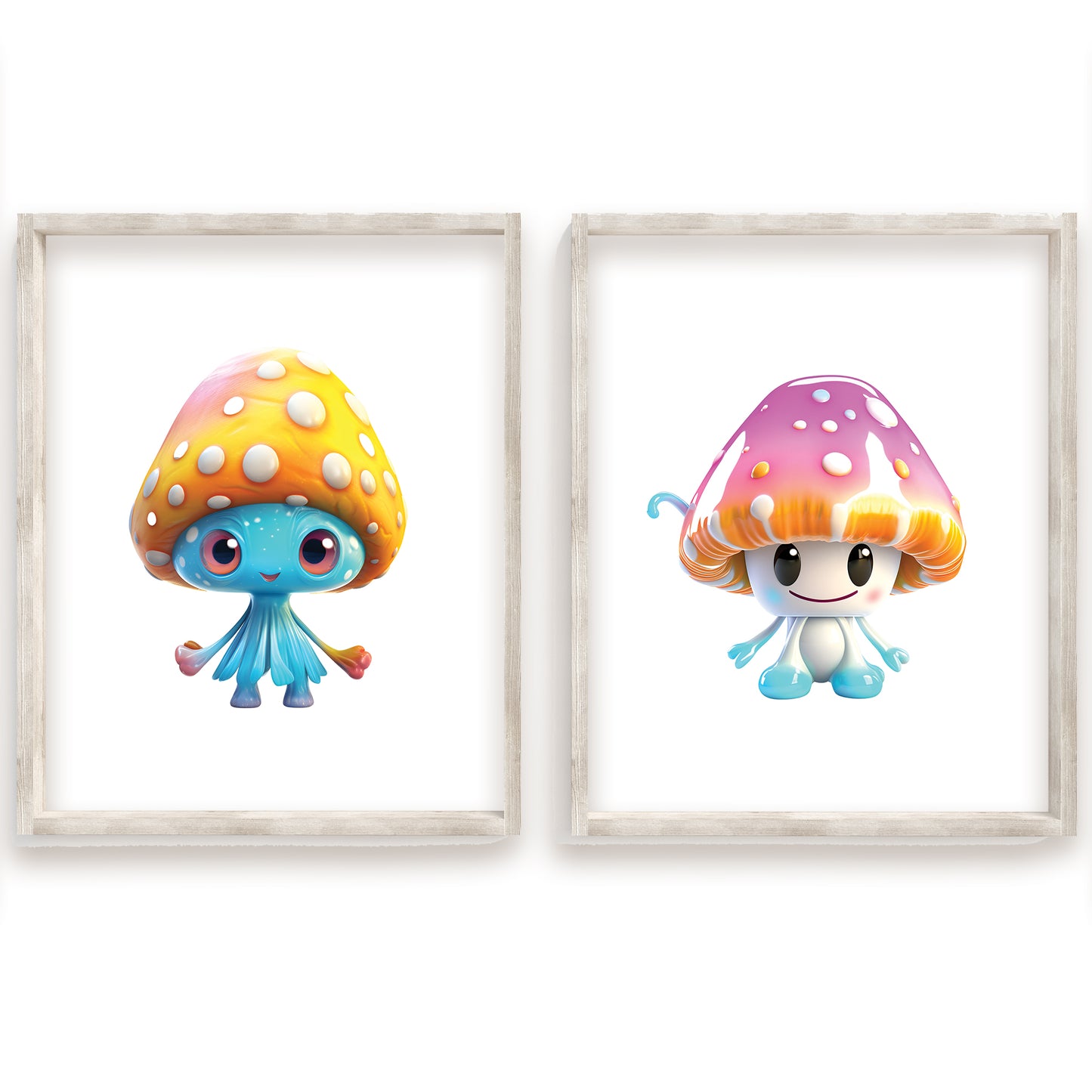 Cute Baby Mushrooms, Cozy Nursery Art, Cuddly Forest Friends, Storytime Decor, Baby Mushroom With Book, Sleepy Toadstool, Baby Fungi Print, Playful Mushroom Cap, Woodland Wall Art, Baby Spore Poster, Fungi Friends, Kids Room Decor