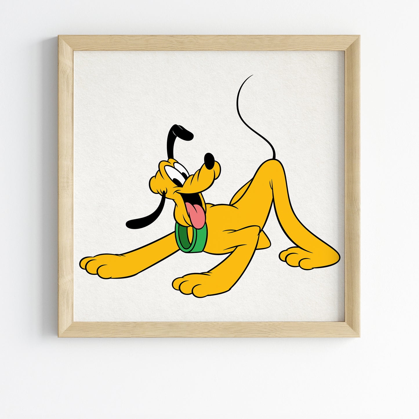 Disney Print Set, Mickey Mouse Print, Pluto Print, Watercolor Cartoon Art, Nursery Wall Decor, Kids Room Posters, Classic Disney Characters