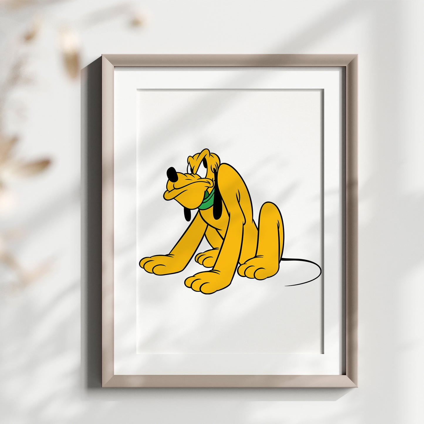 Disney Print Set, Mickey Mouse Print, Pluto Print, Watercolor Cartoon Art, Nursery Wall Decor, Kids Room Posters, Classic Disney Characters