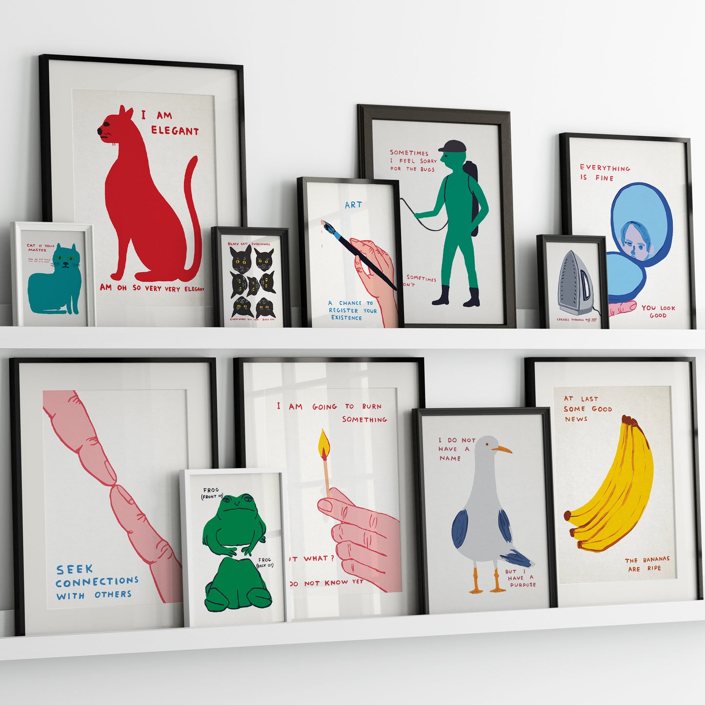 David Shrigley - Gift, Quirky Wall Art, Pop Art Decor, Funny Poster, Contemporary Home Gallery, Humorous Decor, Art, Shrigley Print